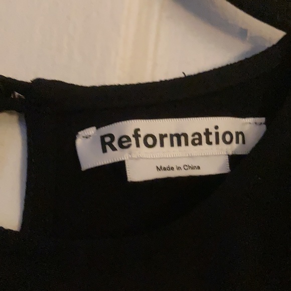 AUTH Reformation Maren Midi Dress Black - Picture 4 of 7